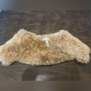 Anthropologie Scarf with Gold Chain Accent